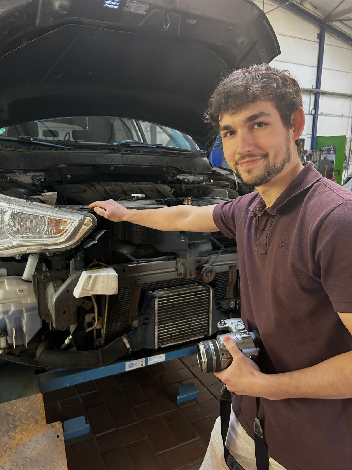 Begutachtung am Fahrzeug